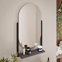 Espelheira para Banheiro 1 Prateleira Estrutura em Aço Bogotá Espelheira para Banheiro 1 Prateleira Estrutura em Aço Bogotá