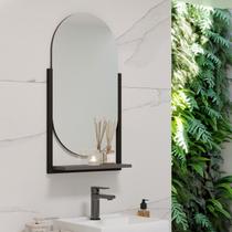 Espelheira para Banheiro 1 Prateleira Estrutura em Aço Bogotá MGM Móveis