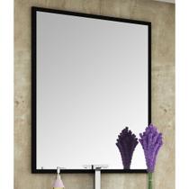 Espelheira para Banheiro 80 cm Painel Preto Lilies Móveis