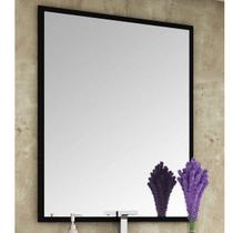 Espelheira para Banheiro 80cm Urban Pietra Preto/Brilho Espelheira para Banheiro 80cm Urban Pietra Preto/Brilho