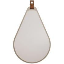 Espelheira Para Banheiro Alça em Couro Gota Cappuccino - MGM Espelheira Para Banheiro Alça em Couro Gota Cappuccino - MGM