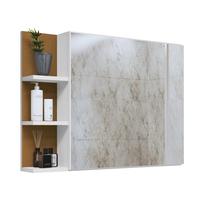 Espelheira Para Banheiro Armario Aéreo Suspenso Quarto / Closet Nicho E Prateleira Bali