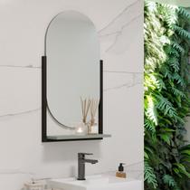 Espelheira para Banheiro com 1 Prateleira Estrutura em Aço Bogotá MGM Móveis