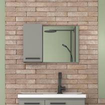 Espelheira para banheiro com Armário em Aço Romã Cozimax