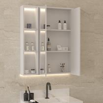 Espelheira para Banheiro com Led 80cm Branco - Bongut