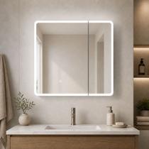 Espelheira para Banheiro com Led Touch 3 cores 68cm Resistente a Umidade