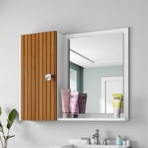Espelheira Para Banheiro Moderna E Funcional Branco Ripado Espelheira Para Banheiro Moderna E Funcional Branco Ripado