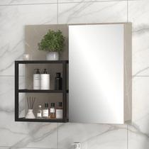 Espelheira para Banheiro Safira 80 Marmo Crema/Marmo Crema Espelheira para Banheiro Safira 80 Marmo Crema/Marmo Crema