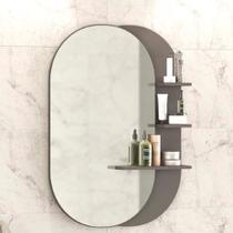 Espelheira para Banheiro Vicenza com Prateleiras Móveis Bosi