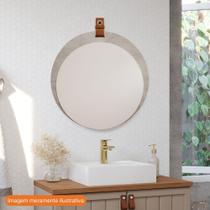 Espelheira Para Decoração De Banheiro, Quarto, Sala, Escritório Mdf 60X60Cm Lua Mgm Cimento