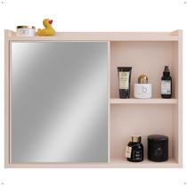 Espelheira Parede Organizadora Armário Prateleira Multiuso Porta Itens Higiene Espelho Luxo Banheiro Espelheira Parede Organizadora Armário Prateleira Multiuso Porta Itens Higiene Espelho Luxo Banheiro
