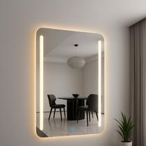 Espelheira Retangular 70x50cm Touch Led 3000k Crys