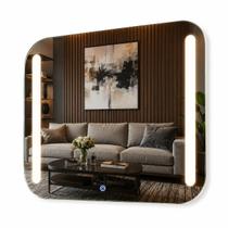 Espelheira Retangular Crys 50x70cm Touch LED Voltagem:6000K Espelheira Retangular Crys 50x70cm Touch LED Voltagem:6000K