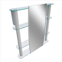 Espelheira Slip I Silver Sobrepor 64,0cm X 62,0cm X 11,5cm