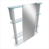 Espelheira Slip I Silver Sobrepor 64,0cm x 62,0cm x 11,5cm Prata Espelheira Slip I Silver Sobrepor 64,0cm x 62,0cm x 11,5cm Prata