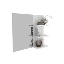 Espelheira Vitalle Air 60cm Branco com Espelho e Nichos Laterais Espelheira Vitalle Air 60cm Branco com Espelho e Nichos Laterais