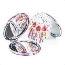 Espelhinho De Maquiagem Portátil Com Lente De Aumento Duplo