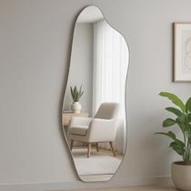 Espelho 150X40cm Corpo Inteiro Decorativo Para Quarto Banheiro Sala Closet Formatos Orgânico