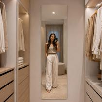 Espelho 150x40cm Corpo Inteiro Sem Moldura Vidro Lapidado 3mm Sala Decoração Hall Quarto Closet