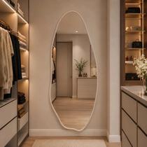 Espelho 150x60 Orgânico Moldura De Alumínio Quarto Closet Espelho 150x60 Orgânico Moldura De Alumínio Quarto Closet