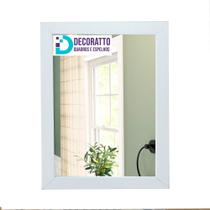 Espelho 15x21 Moldura branca para casa, decoração, sala, banheiro. - Decoratto Quadros e Espelhos