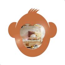 Espelho 25x25cm Decoracao Quarto Infantil Enxoval Bebe Menino Menina Macaco Marrom Espelho 25x25cm Decoracao Quarto Infantil Enxoval Bebe Menino Menina Macaco Marrom