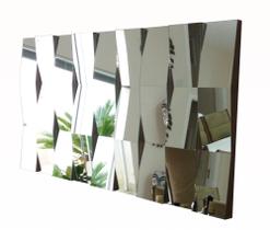 Espelho 3D Painel Mosaico Quadro Grande 140x75x6cm - Nil Molduras