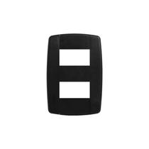 Espelho 4x2 2 Módulos Separados Horizontais Preto - Linha Lev - Ilumi