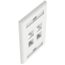 Espelho 4x2 4 Portas Keystone RJ45 Rede Lan - NK4FWH Espelho 4x2 4 Portas Keystone RJ45 Rede Lan - NK4FWH