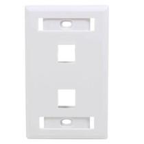 Espelho 4x2 P- Keystone Rj11-rj45 C- 2 Saídas Branco
