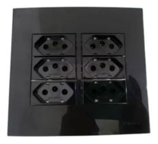 Espelho 4x4 conjunto 6 tomadas 10a ou 20a margirius Espelho 4x4 conjunto 6 tomadas 10a ou 20a margirius