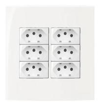 Espelho 4x4 conjunto 6 tomadas 10a ou 20a margirius