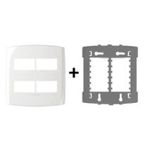 Espelho 4x4 Placa P/ 4 Módulos Separados Alumbra Bliss Pro