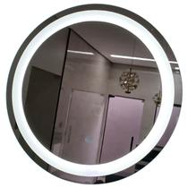 Espelho 50x50 Jateado Redondo luz Led Lapidado Touch Screen Espelho 50x50 Jateado Redondo luz Led Lapidado Touch Screen