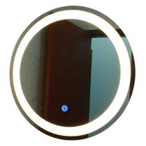 Espelho 50x50 Jateado Redondo luz Led Lapidado Touch Screen Espelho 50x50 Jateado Redondo luz Led Lapidado Touch Screen