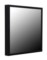 Espelho 60cm Quadrado moldura preto - Reduna