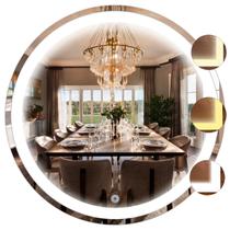 Espelho 60x60 3 Cores Led Touch Decoração c/ pendurador Espelho 60x60 3 Cores Led Touch Decoração c/ pendurador