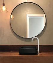 Espelho 65 cm redondo para banheiro hall  maquiagem - RER DECOR