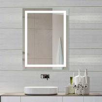 Espelho 70x80 LED 3 opções de led frio neutro e quente espelho temperaturas frio neutro e quente banheiro retangular 80x70