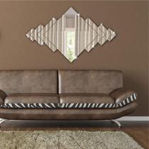 Espelho Abstrato 7 Peças Em Acrílico Decorativo