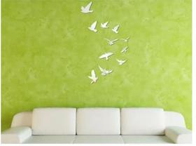 Espelho Acrílico Decorativo Pássaros Aves Quarto Sala 11pcs Espelho Acrílico Decorativo Pássaros Aves Quarto Sala 11pcs