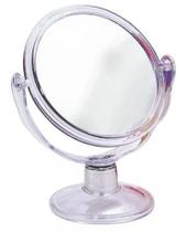 Espelho Acrílico Dupla Face Redondo c/ Suporte 15cm - JFZ IMPORT