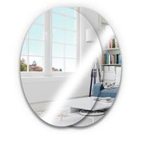 Espelho Adesivo Acrilico Oval 50x35cm Boa Nitidez Decorativo Sala Banheiro