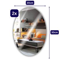 Espelho Adesivo Auto Colante Decorativo Oval ou Retangular para sala ou banheiro