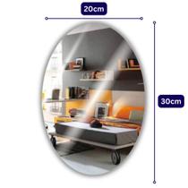 Espelho Adesivo Auto Colante Decorativo Oval ou Retangular para sala ou banheiro