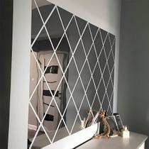 Espelho Adesivo em PET Acrilic Flexível Decorativo 15,5x23,5cm Diamante Losango Espelho Adesivo em PET Acrilic Flexível Decorativo 15,5x23,5cm Diamante Losango