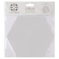 Espelho Adesivo Hexagonal Plastico 21x18,5x1cm