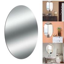 Espelho Adesivo Oval 40x30cm Decorativo p/ Parede sem Furos