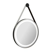 Espelho Adnet Com Iluminação LED 4000K 62cm + Pino Pendurador - Preto - Garbo&Aloísio