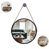 Espelho Adnet Luxo Decorativo Redondo 50cm Com Alça Reduna Espelho Adnet Luxo Decorativo Redondo 50cm Com Alça Reduna